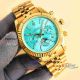 Perfect replica Rolex Oyster gold case sea blue dial men's watch 41mm (2)_th.jpg